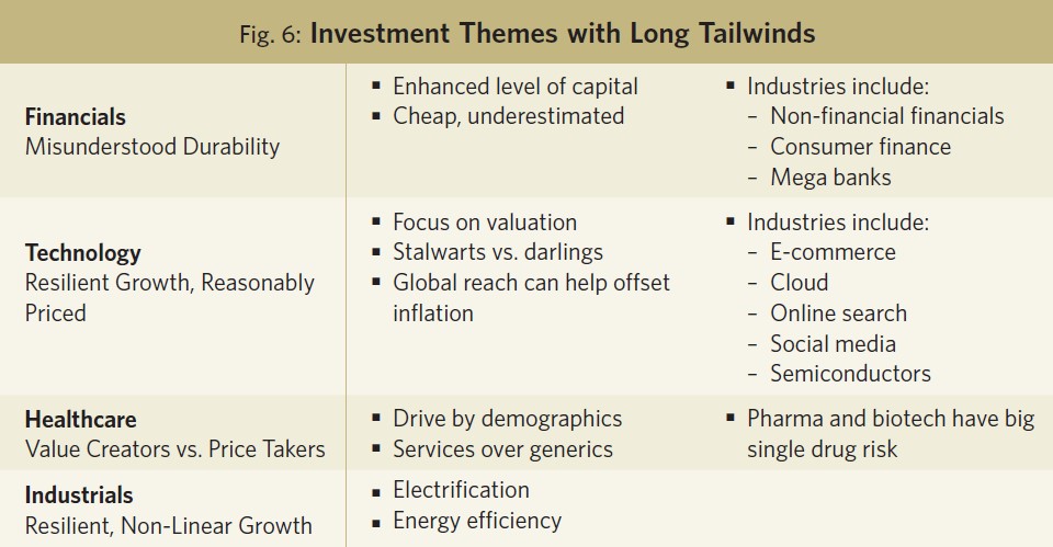 Fig 6: Investment Themes with Long Tailwinds